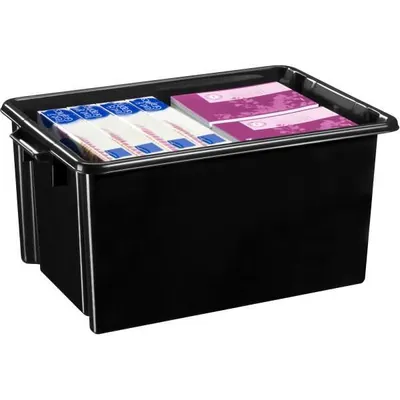 Produktbild von Strata HW048R, Aufbewahrungsbox, Schwarz, Rechteckig, Polypropylen (PP), Einfarbig, Universal