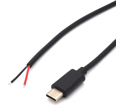 Produktbild von USB Type C Kabel mit offenem Kabelende zur Stromversorgung - Länge: 0,20 m