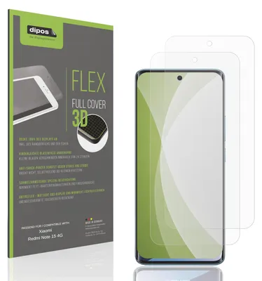 Image de 2x Full Cover mat Film pour Xiaomi Redmi note 15 4g Film de protection ecrán