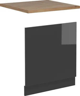 Produktbild von Frontblende Vicco R-Line Anthrazit Hochglanz 60 cm , AP Eiche, Model 53757