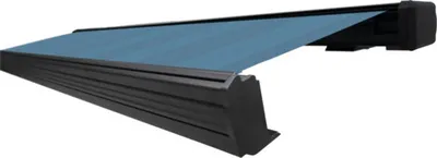 Produktbild von SOLUNA Kassettenmarkise Exquisit 4x3,5 Dessin 320916 Gestell DB703 dunkelgrau Antrieb rechts inkl. Motor und Wandschalte