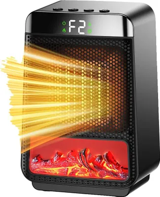 Obrázek produktu pro Elektrický ohřívač s ventilátorem, přenosný, dotykové ovládání, černý, EU