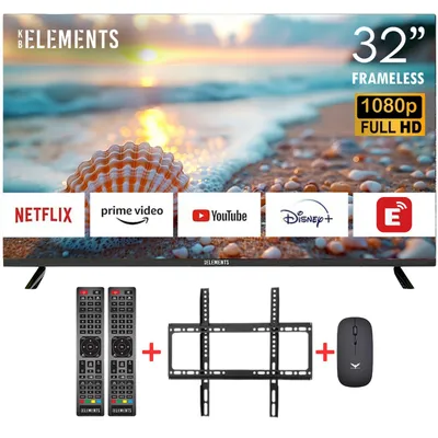 Produktbild von KB ELEMENTS 32 Zoll Smart Fernseher, LED TV, Android 14 (Flat, 32 Zoll / 81 cm, Full-HD, SMART TV)