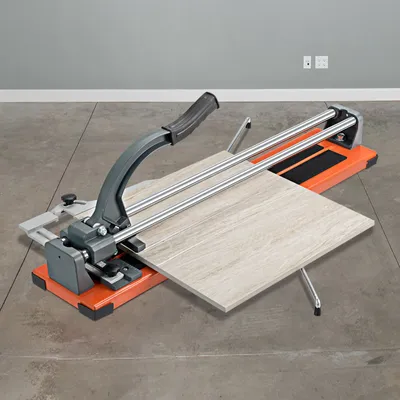 Produktbild von GOPLUS Manueller Fliesenschneider, Handfliesenschneider mit Schneidrad Stützfüßen Abnehmbarem Alu-Messeskala, Fliesenschneidmaschine mit Verstellbarem Winkel, Schnittlänge (24")