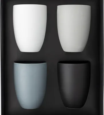 Produktbild von Rosenthal The mug+, Set, 0,28 l, Schwarz, Blau, Grau, Weiß, Porzellan, Becher, Universal