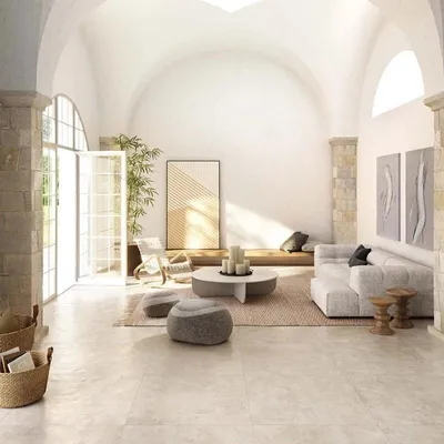Productafbeelding van CASA39, porseleinen vloertegel met steeneffect, beige kleur, 45x90 cm, Casalgrande Padana Nature