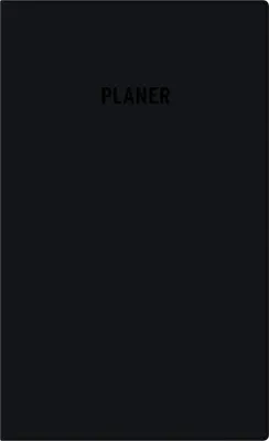 Produktbild von Taschenplaner Leporello PVC schwarz 2026 - Bürokalender 9,5x16 cm - 1 Monat auf 2 Seite - separates Adressheft - faltbar - Notizheft - 501-1020