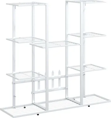 Immagine prodotto di vidaXL Portafiori 94,5x25x89 cm ferro bianco
