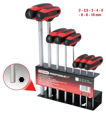 Immagine prodotto di KS TOOLS Set di chiavi esagonali con impugnatura a T 8 pezzi - 158.8130
