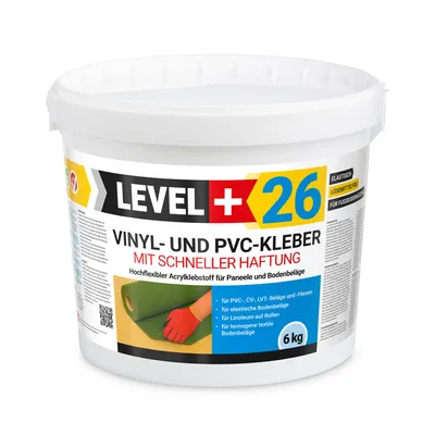 Produktbild von Vinylkleber PVC LVT CV Paneele Teppich 6kg Flex Klebstoff Schnelle Haftung L+26