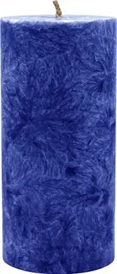 Produktbild von Stumpenkerze aus Stearin, 100% pflanzlicher Wachs, 64/135 mm, Dunkelblau, KERZENFARM HAHN, Brenndauer ca. 41h