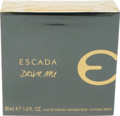 A product box for Escada Desire Me Eau de Parfum.