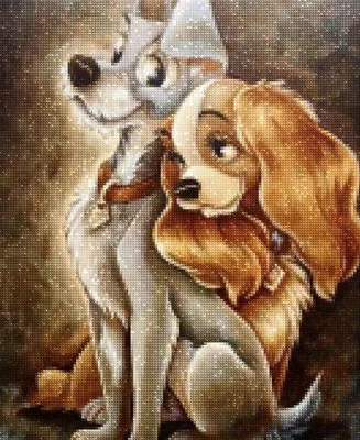 Produktbild von Diamantstickerei Lovey-Hund 40x50