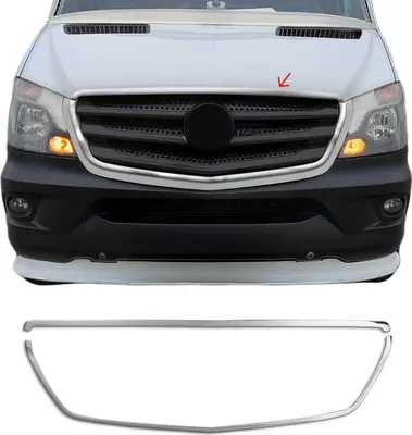 Image de Grille de calandre Moulures de calandre pour Mercedes Sprinter 2013-2018 Chrome Argent 2x