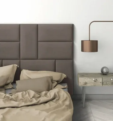 Produktbild von Wandkissen Kordsamt braun Textil-Optik 30 x 60 cm