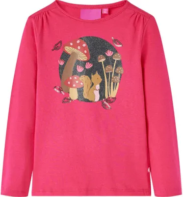 Produktbild von Kinder-Langarmshirt Knallrosa 116