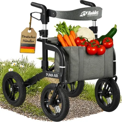 Produktbild von Outdoor Rollator Mobilex Puma Air mit Luftbereifung Leichtgewichtrollator fürs Gelände