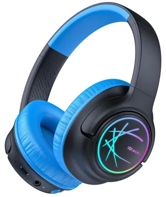 Obrázok produktu pre Bluetooth slúchadlá BTH18, detské, s LED osvetlením, ultraľahké, čierne, vhodné na cestovanie