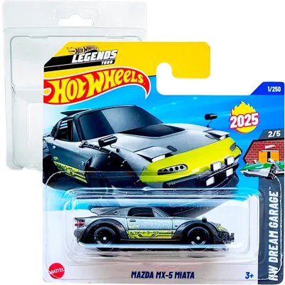 Zdjęcie produktu dla Hot Wheels Mazda MX-5 Miata szary model 1:64 z ochraniaczem