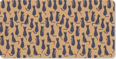 Produktbild von MuchoWow® Schreibtischunterlage Muster - Katze - Silhouette - Jungen - Mädchen - Kinder - Kind 80x40 cm - XXL Mauspad - Gaming Mauspad