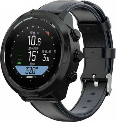 Produktbild von Strap-it Suunto 9 (Baro) Lederarmband (Dunkelblau)