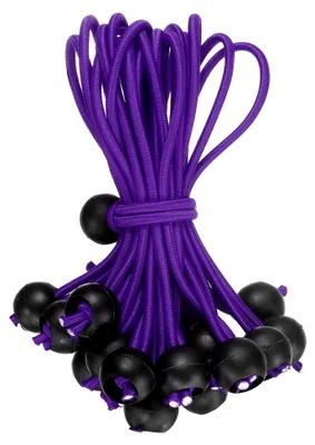 Produktbild von 6" Bungee-Seile mit Bällen, 20 Stück, elastische Spanngurte für Zelte und Camping