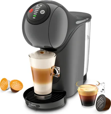 Produktbild von Krups Nescafé Dolce Gusto Genio S Kapselmaschine KP240B | Heiß- & Kaltgetränke | 15 bar Pumpendruck | 0,8 L Wassertank | XL-Funktionalität | Automatische Ausschaltung | Anthrazit