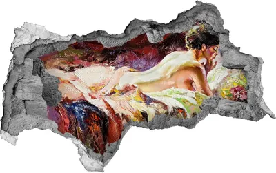 Produktbild von Selbstklebender Loch-3D-Aufkleber 95x73 cm Frau betrügt