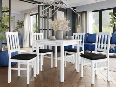 Immagine prodotto di Set da pranzo 4+1 ADELBITE 1 - bianco / nero