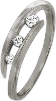 Image de Bague GoldDream or véritable333 or blanc Gr. 56 17,8 blanc argenté Femme GDR529J56
