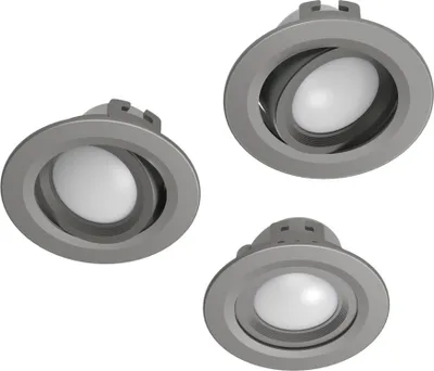 Produktbild von Hama WLAN LED-Einbauspot Satin-Nickel, 3er-Set
