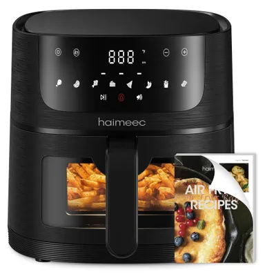 Heißluftfritteuse 6 l, 8 Programme, digitales Touchdisplay, 78 Rezepte