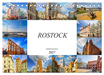 Produktbild von Rostock Impressionen (Tischkalender 2027 DIN A5 quer), CALVENDO Monatskalender