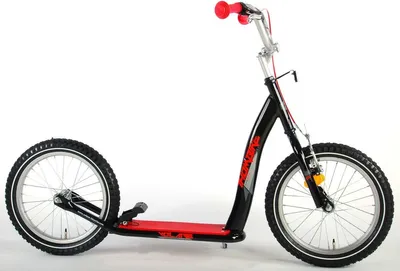 Image de Trottinette Volare 16 pouces noir rouge - Le compagnon idéal pour les trajets aventureux et le chemin de l'école