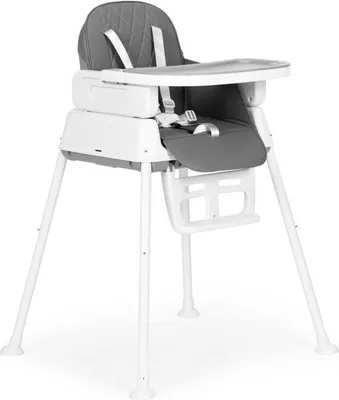 Immagine prodotto di ECOTOYS HA-009: Seggiolone per bambini, pieghevole, con cinture a 5 punti, 3 in 1, colore grigio