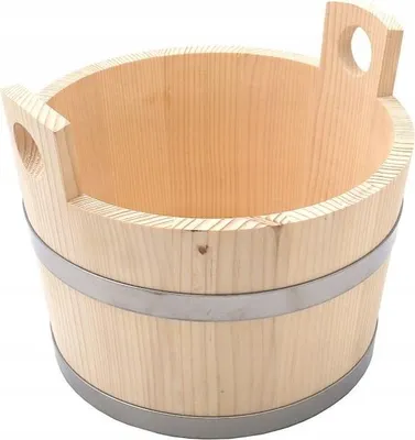 Produktbild von FEINZ | Saunaeimer 5L - Holz mit Edelstahl - für Wellness und Entspannung - langlebig und stilvoll