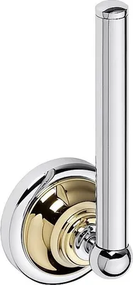Produktbild von BETRO GOLD Reservepapierrollenhalter Messing Gold Chrom 65x170x65 mm für Bad & WC >> zum Bohren
