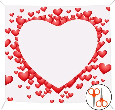 Produktbild von Belle Vous Herz zum Ausschneiden Hochzeit Deko - L2 x B1,8m - Rotes Hochzeitsherz zum Ausschneiden Hochzeitsgeschenke für Brautpaar mit 2 Paar Scheren