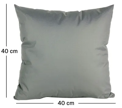 Produktbild von JACK 40x40cm Outdoor Lounge Kissen Dekokissen inkl. XXL-Füllung Wasserabweisend Sitzkissen Garten Stuhl Lotus Effekt, Farbe:Grau