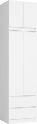 Immagine prodotto di Armadio aggiuntivo bianco S60 60 cm con 2 porte e ripiani per stoccaggio