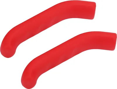 Imagen del producto de Cubiertas para manetas de freno de bicicleta, agarres para manetas de freno de bicicleta de montaña, protectores para manetas de freno antideslizantes e impermeables, accesorios para bicicleta (rojo)