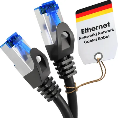 Produktbild von KabelDirekt 4260414841798, 20 m, Cat6, F/UTP (FTP), RJ-45, RJ-45, Schwarz