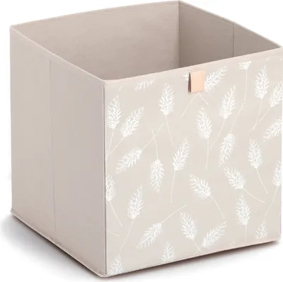 Obrázek produktu pro ZELLER Úložný box do kallaxu béžový s motivem textilní 32x32x32cm