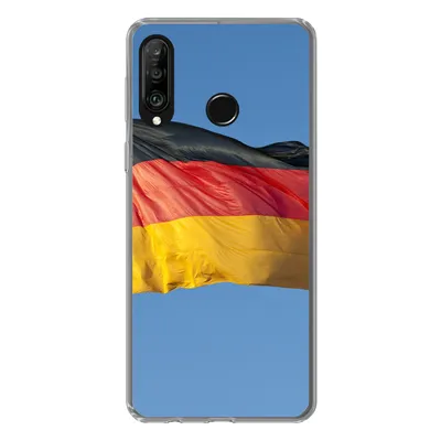 Produktbild von MuchoWow® Handyhülle Schutzhülle Hülle für Huawei P30 Lite Foto der deutschen Flagge Silikon Softcase Handy Hülle - Handyhülle