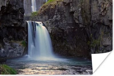 Produktbild von MuchoWow® Poster Wasserfall - Wasser - Felsen 90x60 cm - Schlafzimmer