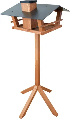 Produktbild von Vogelhaus Villa Emilia braun mit Ständer 39 x 39 x 19 cm
