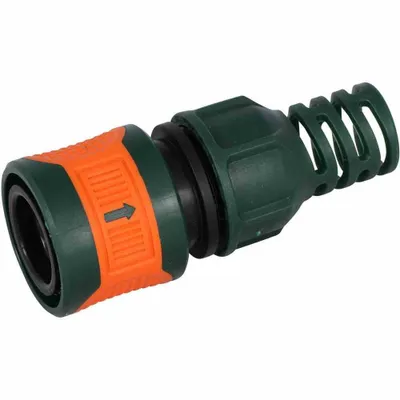 Image de Siena Garden 399905 Pièce de tuyau avec protection de tuyau, 15 mm (5/8') et 19 mm (3/4'), noir/orange/vert (1 pièce)