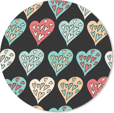 Produktbild von MuchoWow® Mauspad Mousepad Mädchen - Herz - Herzen - Muster - Mädchen - Kinder - Mädchen 30x30 cm - Mousepads - Maus Mat - Pad - Mausunterlage - Tischunterlage - Schreibtischmatten