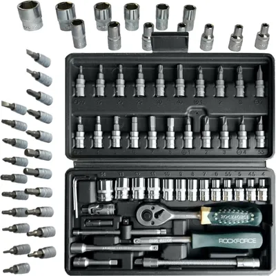 Zdjęcie produktu dla Rockforce zestaw kluczy     1/4" 46el.