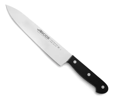 Image de Couteau de chef Arcos Universal 284804 en acier au nitrum, avec mangue en polyoxyméthylène et lame de 20 cm en coffret